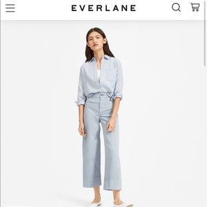 Everlane The Lightweight Wide Leg Chino Pale Blue